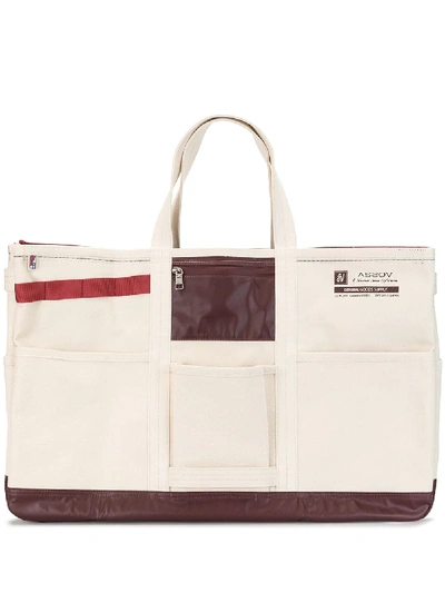 As2ov Alberton Canvas Tote Bag In White