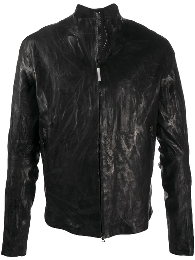 Isaac Sellam Experience Creased Leather Jacket In Black