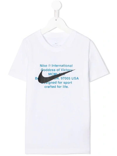 Nike Older Kids Crew Neck T-shirt In White