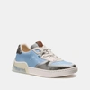 Coach Citysole Court Sneaker In Snakeskin In Cornflower/gunmetal