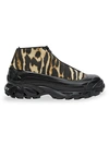 BURBERRY LEOPARD-PRINT HIGH-TOP SNEAKERS,0400012815413