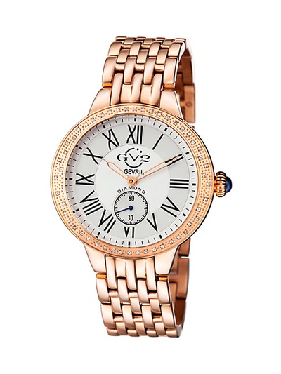 Gv2 Women's Astor Rose-goldtone Stainless Steel Diamond Watch
