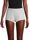 David Lerner Willow Rib-knit Shorts In Light Grey