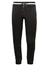 Karl Lagerfeld Button-side Jogging Pants In Black White