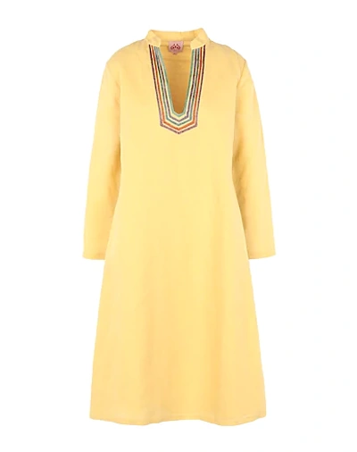 Le Sirenuse Positano Midi Dresses In Yellow