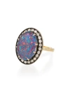 ANDREA FOHRMAN 18KT YELLOW GOLD OPAL AND DIAMOND RING