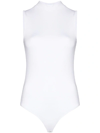 Ninety Percent Turtleneck Sleeveless Top In White