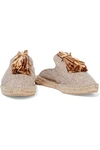 CASTAÃ±ER RUMI FAUX RAFFIA-TRIMMED WOVEN ESPADRILLE SLIPPERS,3074457345622925182