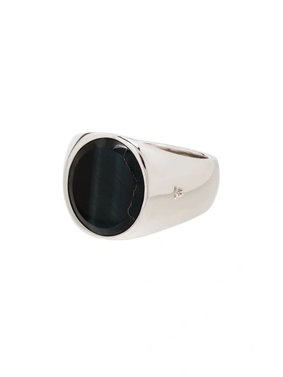 Tom Wood Sterling Silver Athena Cushion Onyx Ring In Multi-colored