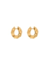 All Blues Women's Almost Earrings Thick Carved Vermeil In Gold