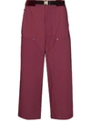 SACAI OXFORD CROPPED TROUSERS
