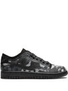 Nike X Comme Des Garçons Dunk Low "monogram Print" Sneakers In Black