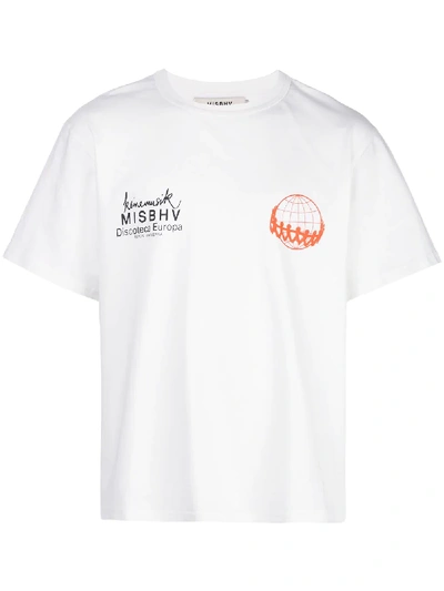 Misbhv Logo Print Crewneck T-shirt In White