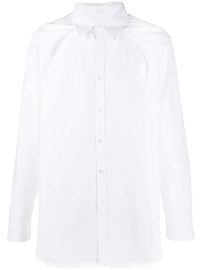 Valentino Detachable-collar Long-sleeve Shirt In White