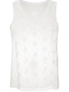 DOLCE & GABBANA FLORAL EMBROIDERED SHEER SLEEVELESS TOP
