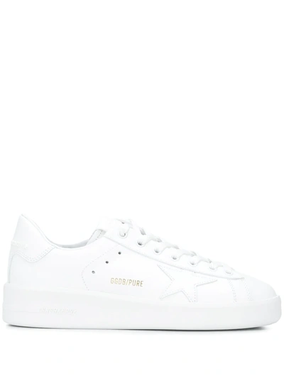 Golden Goose Pure Leather Low-top Sneakers In White