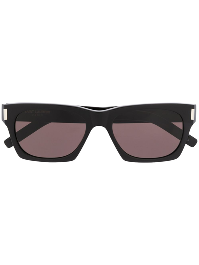 Saint Laurent Sl 402 Rectangular Acetate Sunglasses In Black