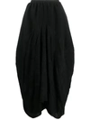 Uma Wang Drape Design Skirt In Black