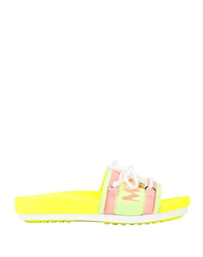 Moon Boot Sandals In Yellow