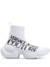 VERSACE JEANS COUTURE HIGH-TOP SOCK SNEAKERS