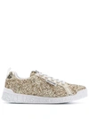 VERSACE JEANS COUTURE LOW-TOP GLITTER SNEAKERS