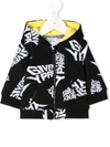 GIVENCHY STYLIZED LOGO ZIP-UP HOODIE