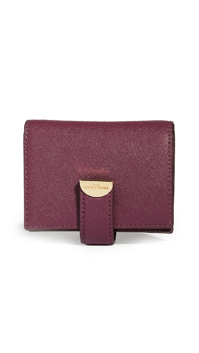 The Marc Jacobs Small Card Case With Chain In Sweet Berry