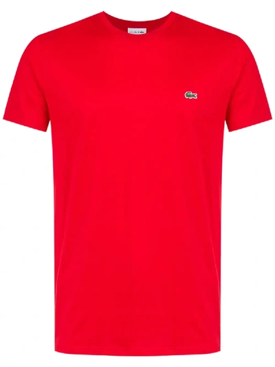 Lacoste Embroidered Logo T-shirt In Red