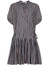 SEE BY CHLOÉ PLEATED STRIPED DRESS
