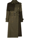 SACAI BELTED DOUBLE-BREASTED TRENCH COAT