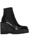 SACAI WEDGE 115MM ANKLE BOOTS
