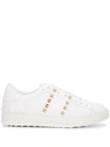 Valentino White Rockstud Untitled Sneakers In White