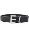 SAINT LAURENT GRAINED LEATHER BELT