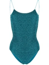 Oseree Lumière Maillot One-piece Swimsuit In Blue