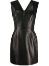 VERSACE FITTED LAMBSKIN MINI DRESS