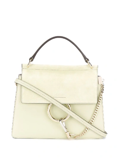 Chloé Faye Leather Shoulder Bag In Green