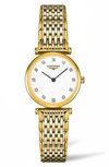 Longines La Grande Classique Quartz Diamond Dial Two-tone Steel Women's Watch L4.709.2.88.7