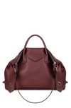 Givenchy Antigona Soft Medium Leather Satchel In Aubergine