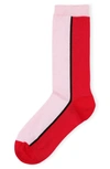 GANNI COLORBLOCK CREW SOCKS,A2429