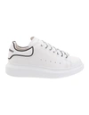 ALEXANDER MCQUEEN WHITE WOMAN OVERSIZE SNEAKERS WITH RUBBER DETAIL,11433872
