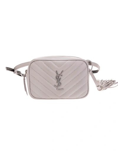 Saint Laurent Lou Waist Bag In Granite Quilted Leather