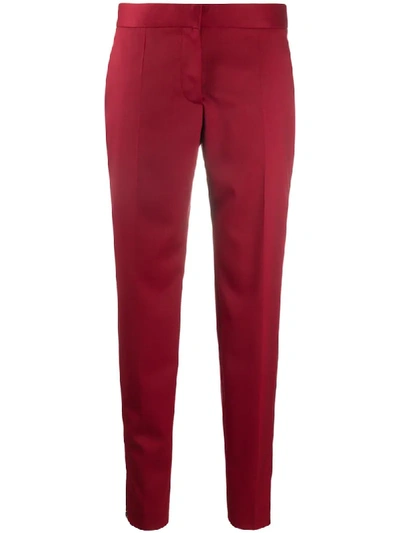 Stella Mccartney Mid-rise Tailored Trousers In Red