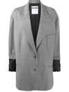 Moschino Maxi Lapels Oversize Jacket In Grey In Grey