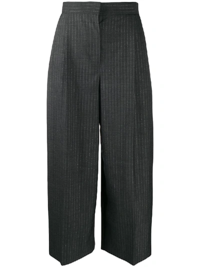Alexander Mcqueen Tailored Pinstripe Culottes In Grey
