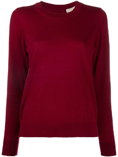 Michael Michael Kors Button-back Lightweight Jumper In Red