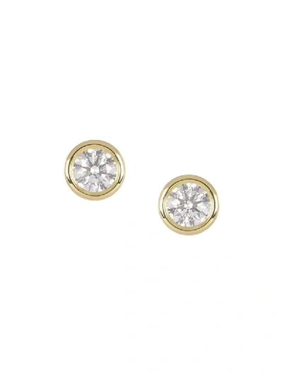 Pre-owned Tiffany & Co 18kt Gold Diamond Elsa Peretti Stud Earrings