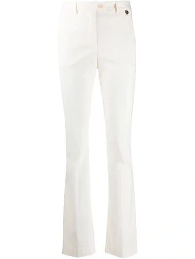 Twinset High-waisted Bootcut Trousers In Neutrals