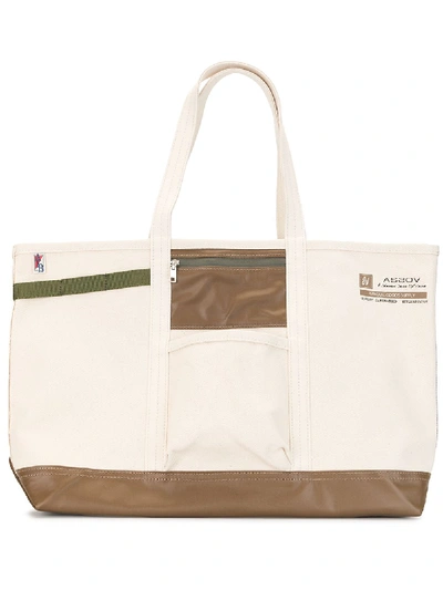 As2ov Alberton Canvas Tote Bag In White