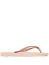 Havaianas Slim Textured Flip-flops In Ballet Rose