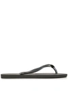 Havaianas Slim Textured Flip-flips In Black